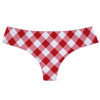 Christmas Lingerie Women Sexy Santa Snowflake Letter Print Low Waist Panties