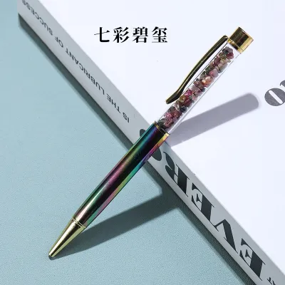 Simple Neutral Natural Crystal Gravel Ballpoint Pen