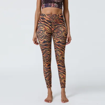 Women Yoga Animal Print High Waist Sports Leggings