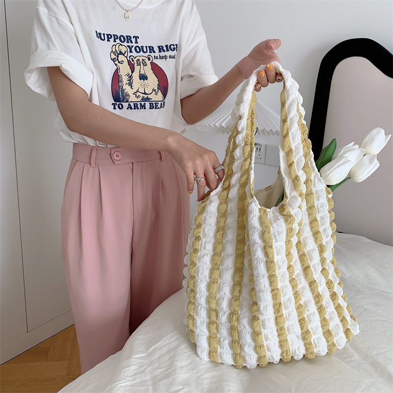 Wholesale Fashion Solid Color Cloud Bubble Shoulder Tote Bag
