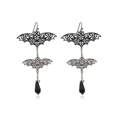 Cartoon Ghost Bat Skull Party Halloween Earrings Funny Alloy Personality Trend Geometry