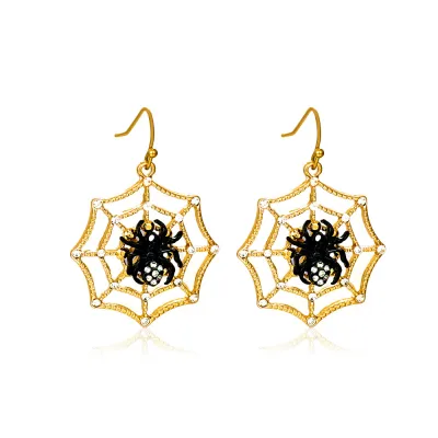 Cartoon Ghost Bat Skull Party Halloween Earrings Funny Alloy Personality Trend Geometry