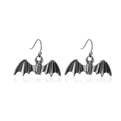 Cartoon Ghost Bat Skull Party Halloween Earrings Funny Alloy Personality Trend Geometry