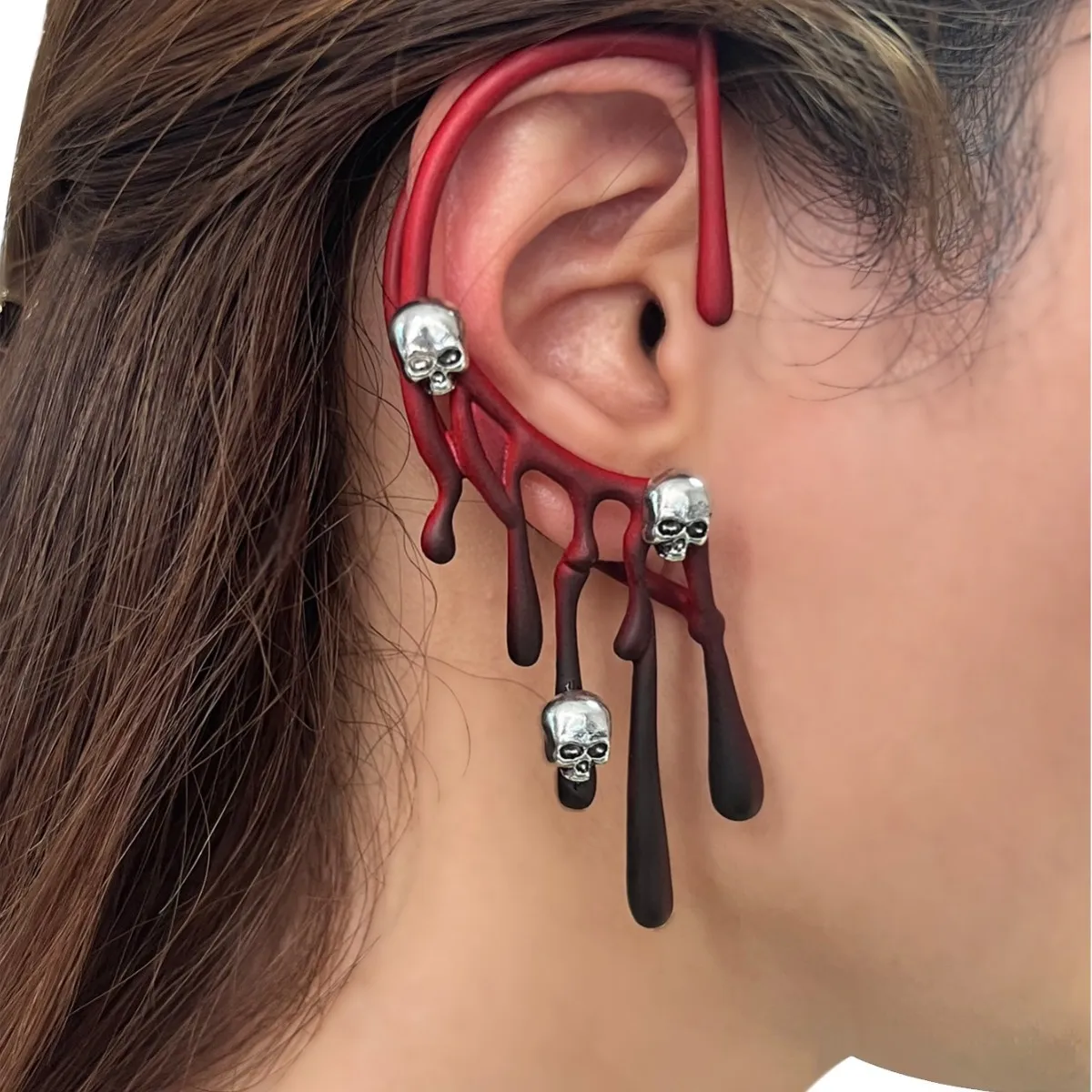 Halloween Cartoon Exaggerated Lava Drop Auricle Earrings Dark Wind Personality Trend