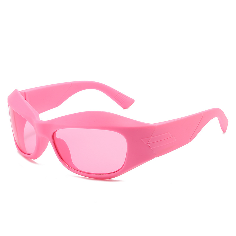 サングラス Bally Sunglasses BY0103H 28T Pink Oversized l Frame Wholesale Lightning Shape Temple Design Large Frame Sunglasses