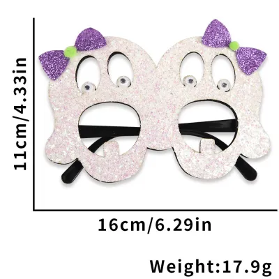 Halloween Party Pumpkin Ghost Glasses Plastic Glitter Felt
