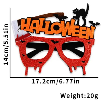 Halloween Party Pumpkin Ghost Glasses Plastic Glitter Felt