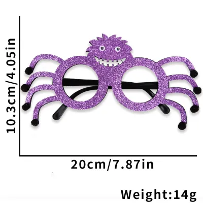 Halloween Party Pumpkin Ghost Glasses Plastic Glitter Felt