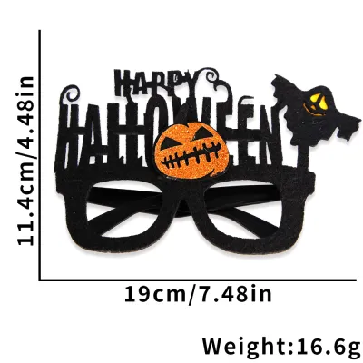 Halloween Party Pumpkin Ghost Glasses Plastic Glitter Felt