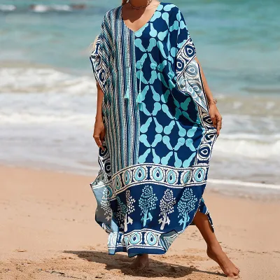 Boho Rayon Sash Beach Blouse Sunscreen Cardigan Coverup for Women