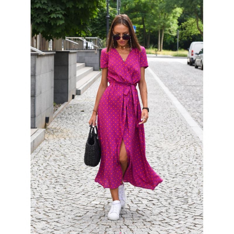 Wholesale Women Casual Summer V-Neck Printed Lace-Up Wholesale Women Casual Summer V-Neck Printed Lace-Up