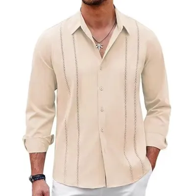 Men's Casual Stripe Lapel Long Sleeve Shirt - Light Cooked Leisure Cardigan