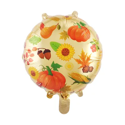 Thanksgiving Flower Pumpkin Autumn Leaf Modeling Aluminum Film Balloon