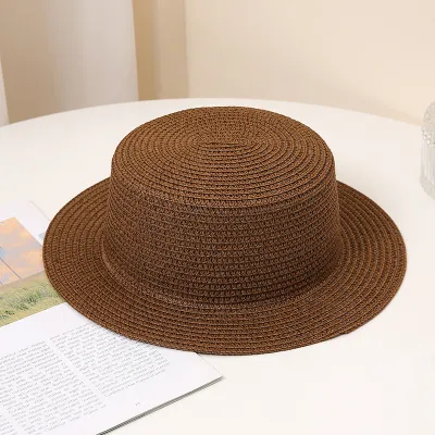 Fashion Solid Color Papyrus Straw Sun Hat