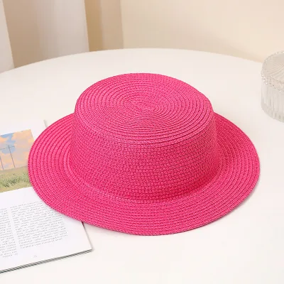 Fashion Solid Color Papyrus Straw Sun Hat