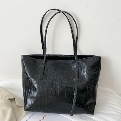 Women Simple Urban Simplicity Large Capacity PU Bucket Shoulder Bag