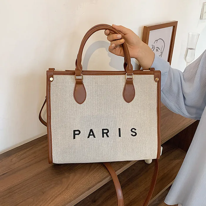 Fashionable Canvas Embroidered Tote Bag