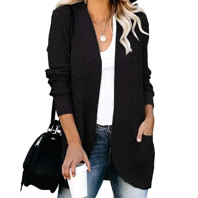 Casual Women Autumn Winter Cardigan Knitted Sweater Coat