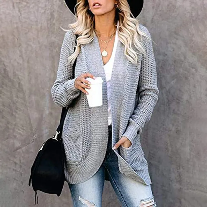 Casual Women Autumn Winter Cardigan Knitted Sweater Coat