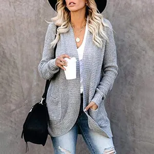 Casual Women Autumn Winter Cardigan Knitted Sweater Coat