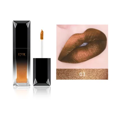 EYIR Women Long-Lasting Easy-To-Color Metallic Pearlescent Liquid Lipstick