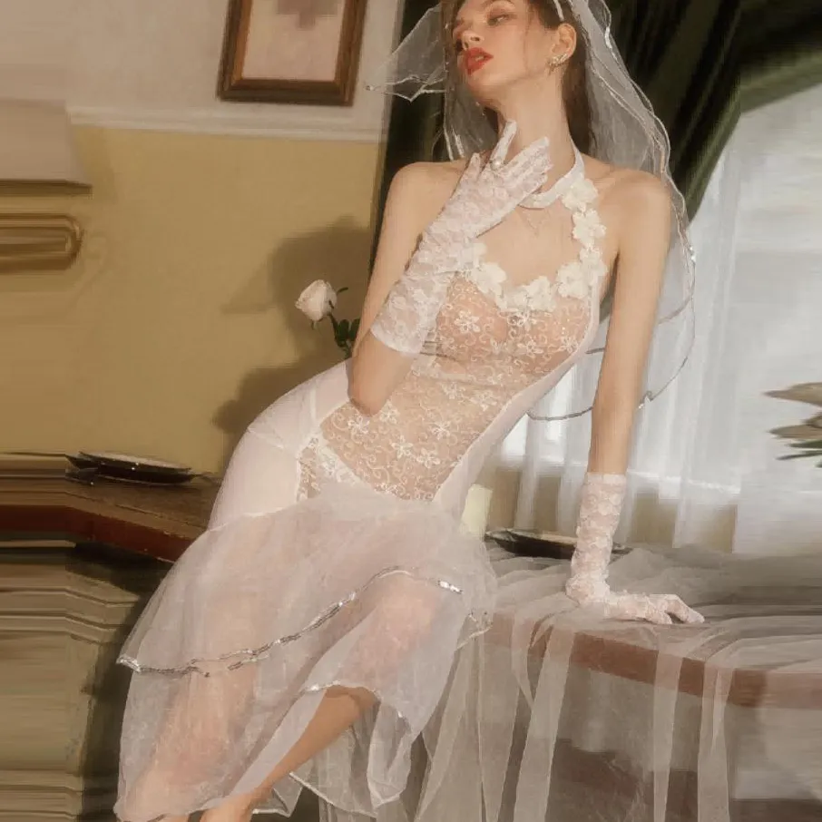 Bulk Trade Women Clothing Perspective Lace Stitching Sexy Lingerie With Pvc& Photo Package