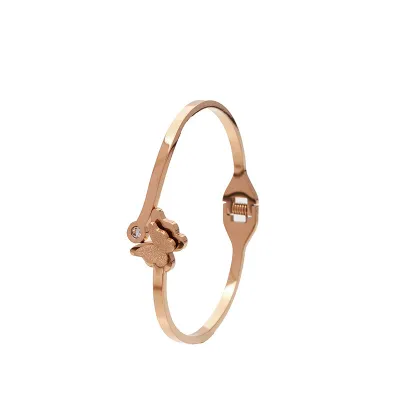 Women Fashion Classic Butterfly Titanium Steel Bracelet