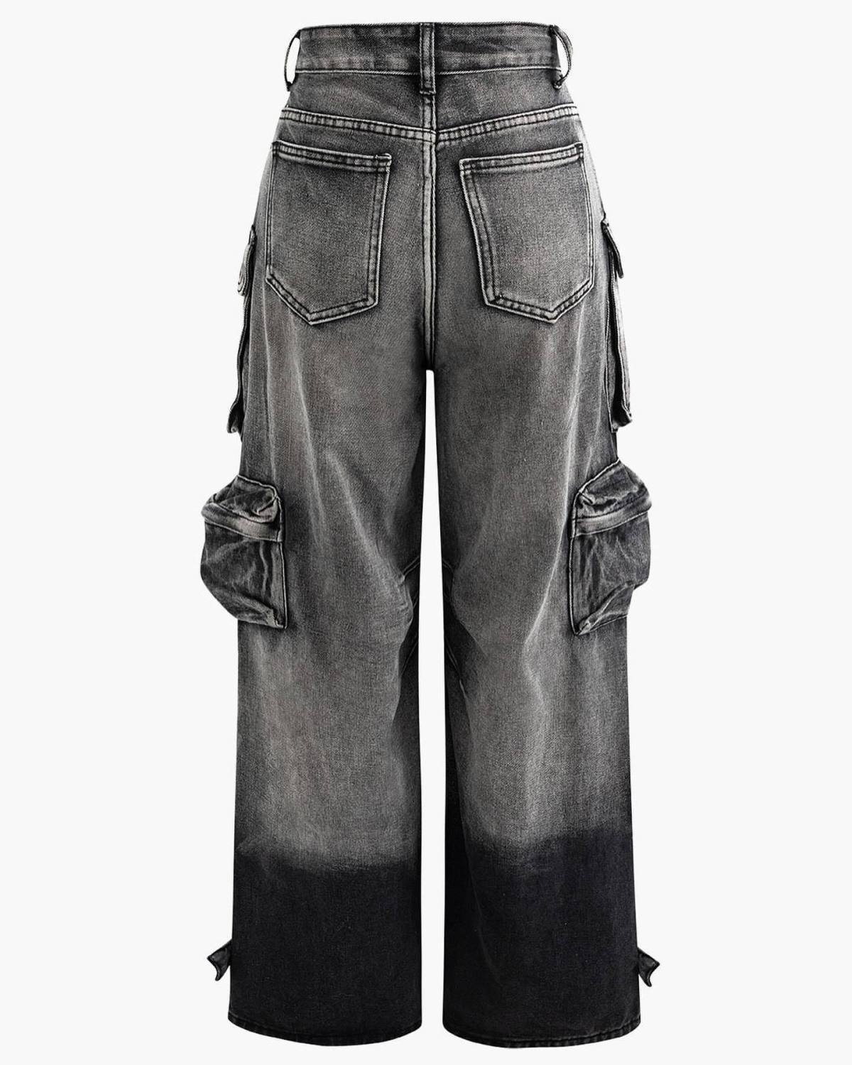 最も優遇 Tie-Dye Fashion Women Wholesale Wide-Leg Jeans Cargo Clothing