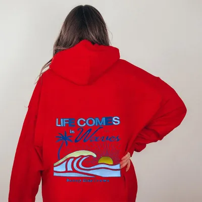 Autumn Winter Women Pullover Long Sleeve Hoodie V-Neck Slim Cotton Blend