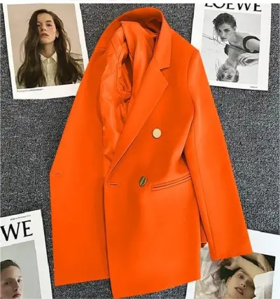 Women Double-Breasted Office Chic Casual Blazer