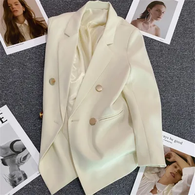 Women Double-Breasted Office Chic Casual Blazer