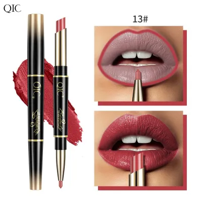 Qic Double-Headed Matte Waterproof Lipstick Lip Liner