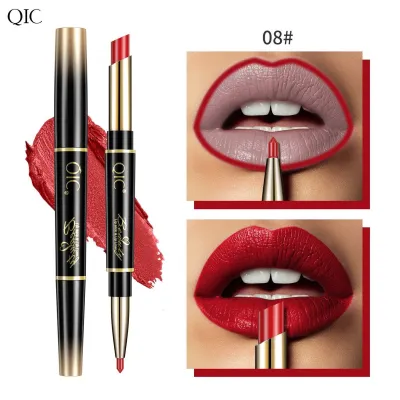 Qic Double-Headed Matte Waterproof Lipstick Lip Liner