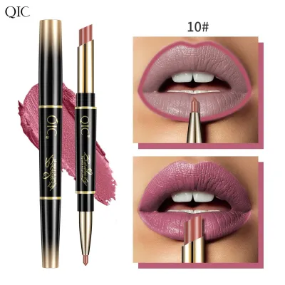 Qic Double-Headed Matte Waterproof Lipstick Lip Liner