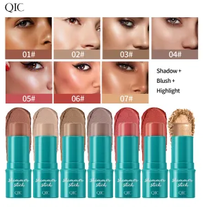 Qic High-Gloss Concealer Face-Fixing Stick Brightening Nude Contour Blush Stick