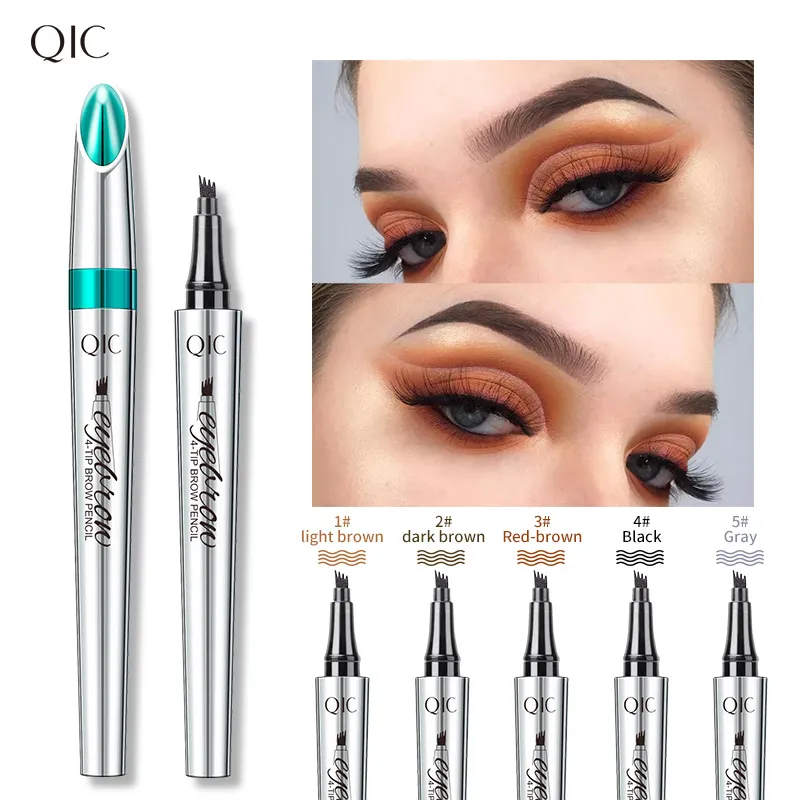 Qic Liquid Eyebrow Pencil Natural Waterproof Sweat-Proof Beauty Eyes