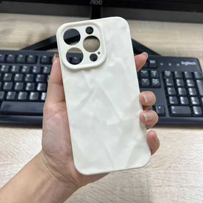 Solid Color Pleated TPU Phone Case for Apple iPhone 15 All-Inclusive Protection