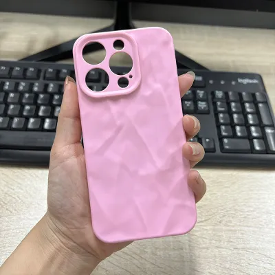Solid Color Pleated TPU Phone Case for Apple iPhone 15 All-Inclusive Protection