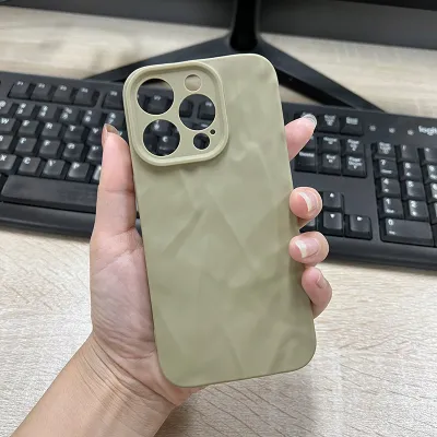 Solid Color Pleated TPU Phone Case for Apple iPhone 15 All-Inclusive Protection