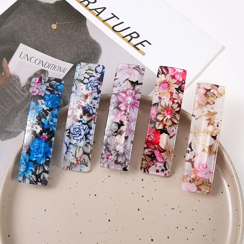 Women Fashion Tiny Flower Acrylic Spring Ponytail Side Clip