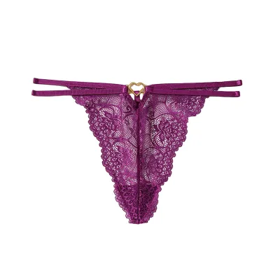 Women Sexy Solid Color Lace Panties Low Waist