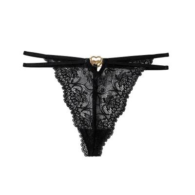 Women Sexy Solid Color Lace Panties Low Waist