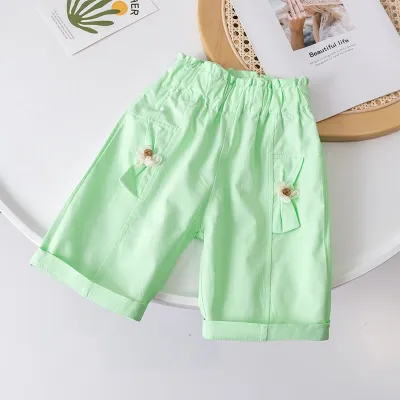 Kids Toddler Girls Casual Cute Tiny Flower Print Cotton Bloomers Mid-Waist Long