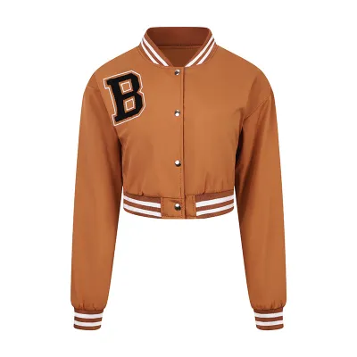 Women's Baseball Jacket Street Hipster Casual Coat