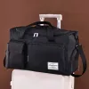 Upgraded Multi-Pocket Travel Bag-Black Large Shoulder Strap