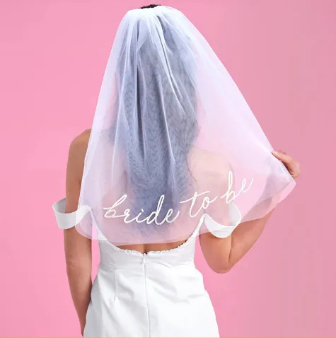 Bride To Be Veil Wedding Party Bridesmaid Lace Veil Bachelorette