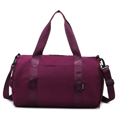 Men Fashion Casual Athleisure Solid Color Dry Wet Separation Oxford Duffle Bags Zipper