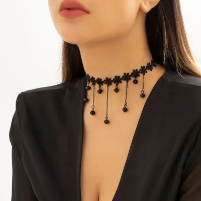 Gothic Lolita Lace Vintage Collar Clavicle Necklace