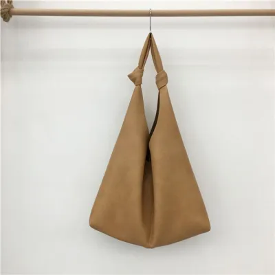 Fashionable Solid Color PU Large Capacity Underarm Shoulder Bag
