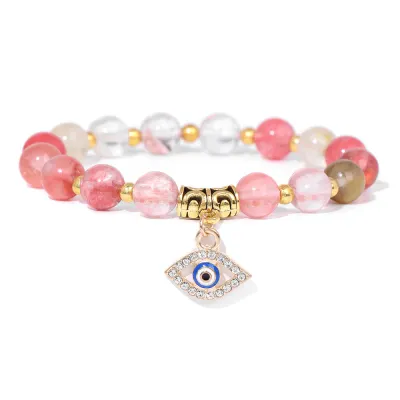Fashion Evil Eye Natural Stone Agate Beaded Vintage Unisex Bracelet